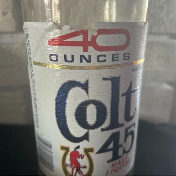 Colt 45 Malt Liquor 40 Ounce Bottle - Vintage
